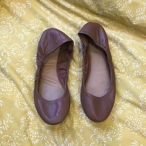 Light Brown Flats with Elastic Back